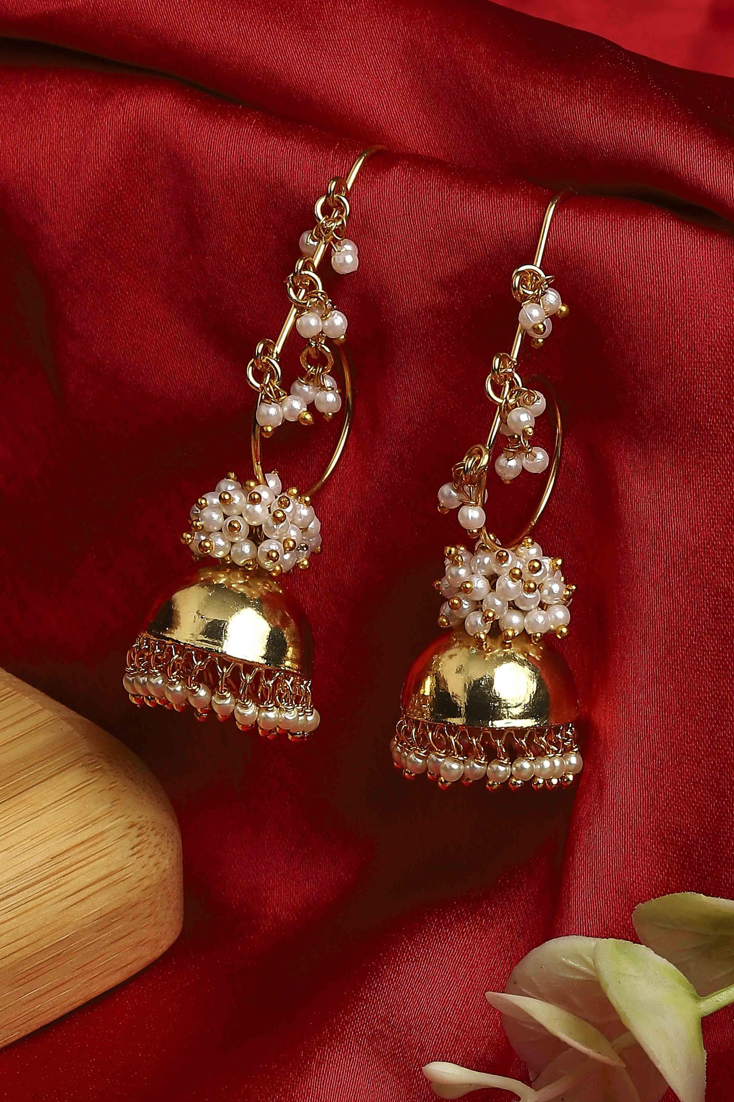 Gold Brass Jhumka image number 2