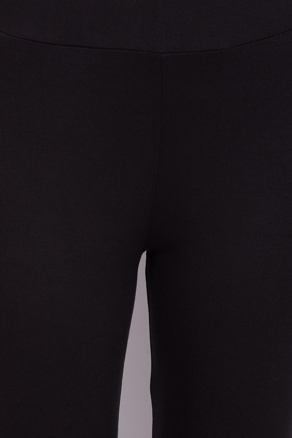 Black Viscose Lycra Solid Leggings image number 1