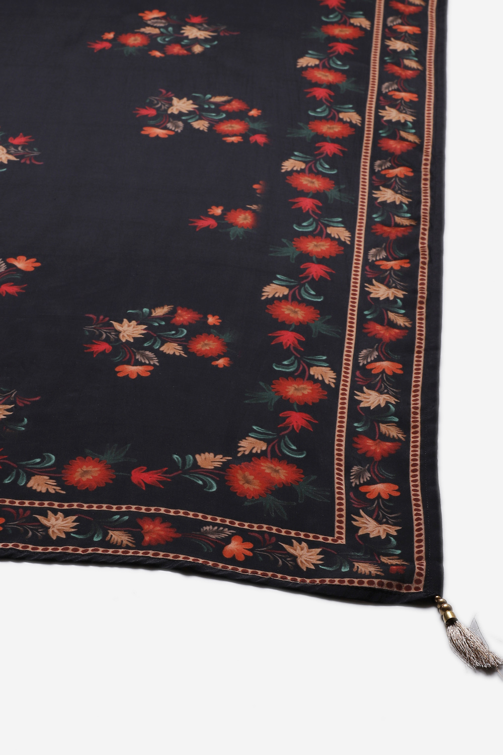 Black Cotton Silk Easy Stitch Suit Set image number 2