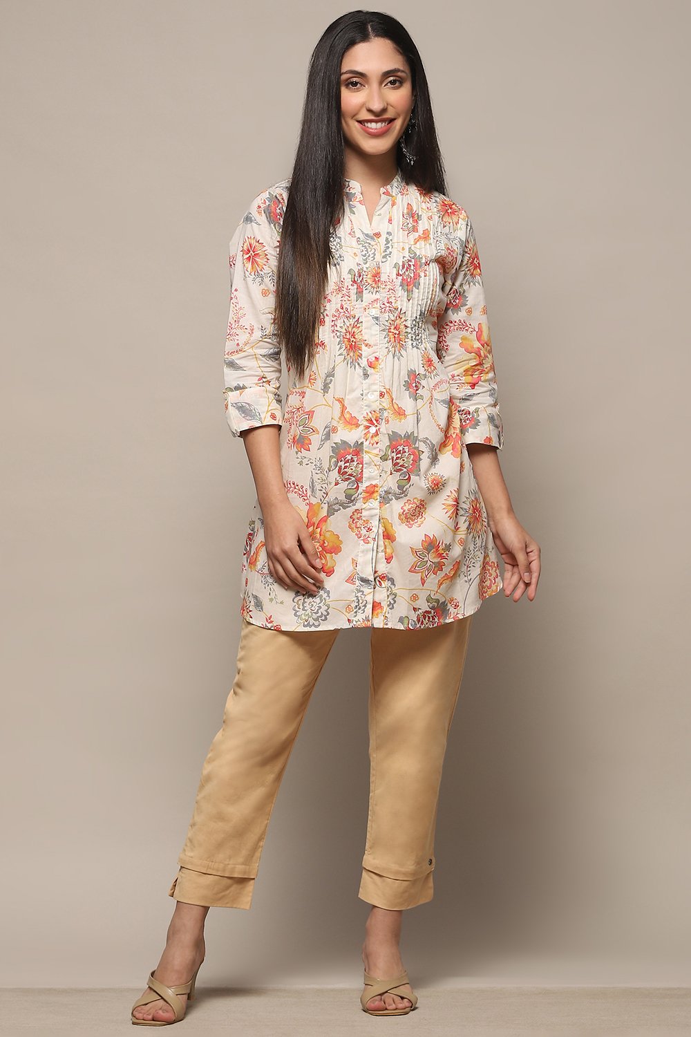 Yellow Rayon Straight Kurti image number 0