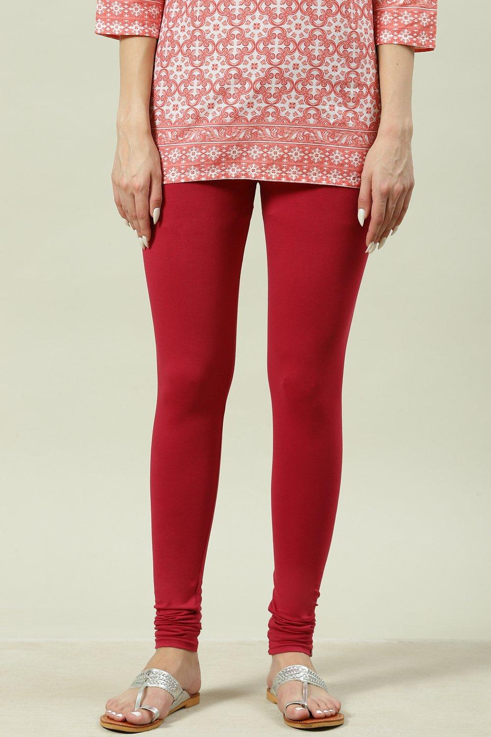 Camel Cotton Blend Solid Churidar image number 2