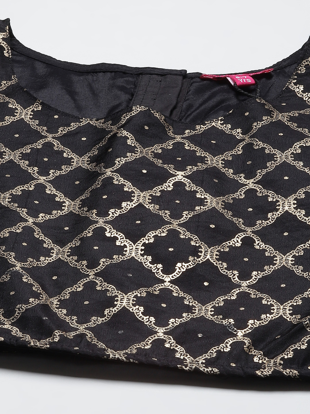 Black Art Silk Straight Lehenga Set image number 1