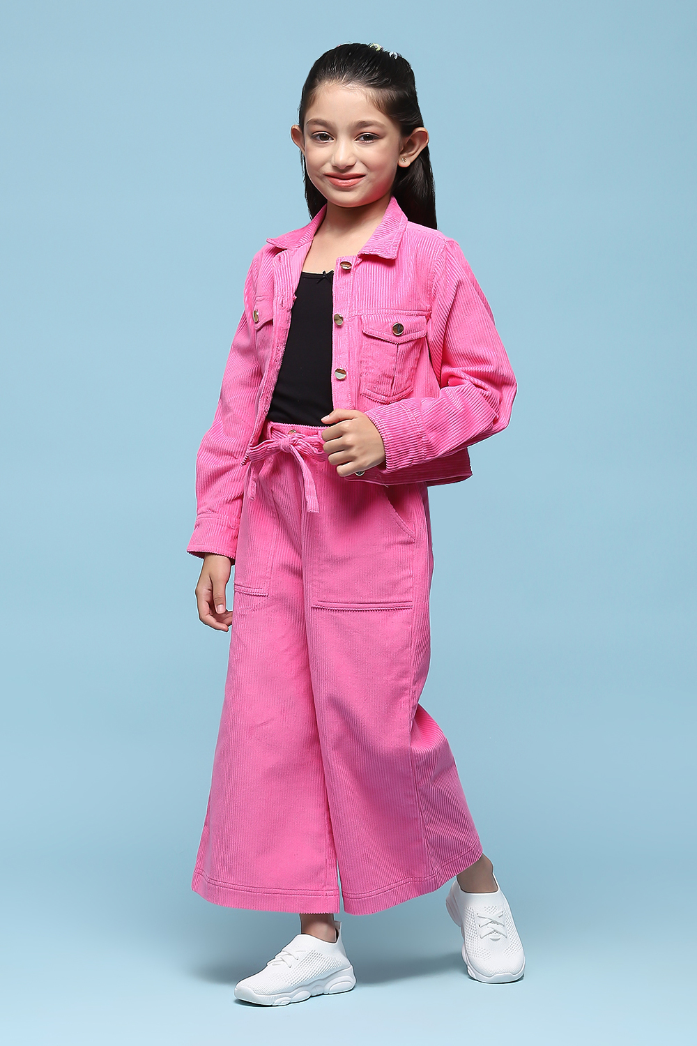 Pink Cotton Solid Pants image number 0