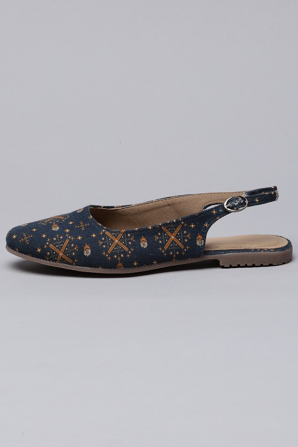 Blue Fabric Formal Sandals image number 3