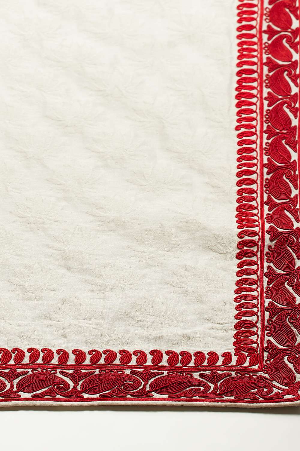 Rohit Bal Off White Chanderi Silk Solid Saree With Blouse image number 1