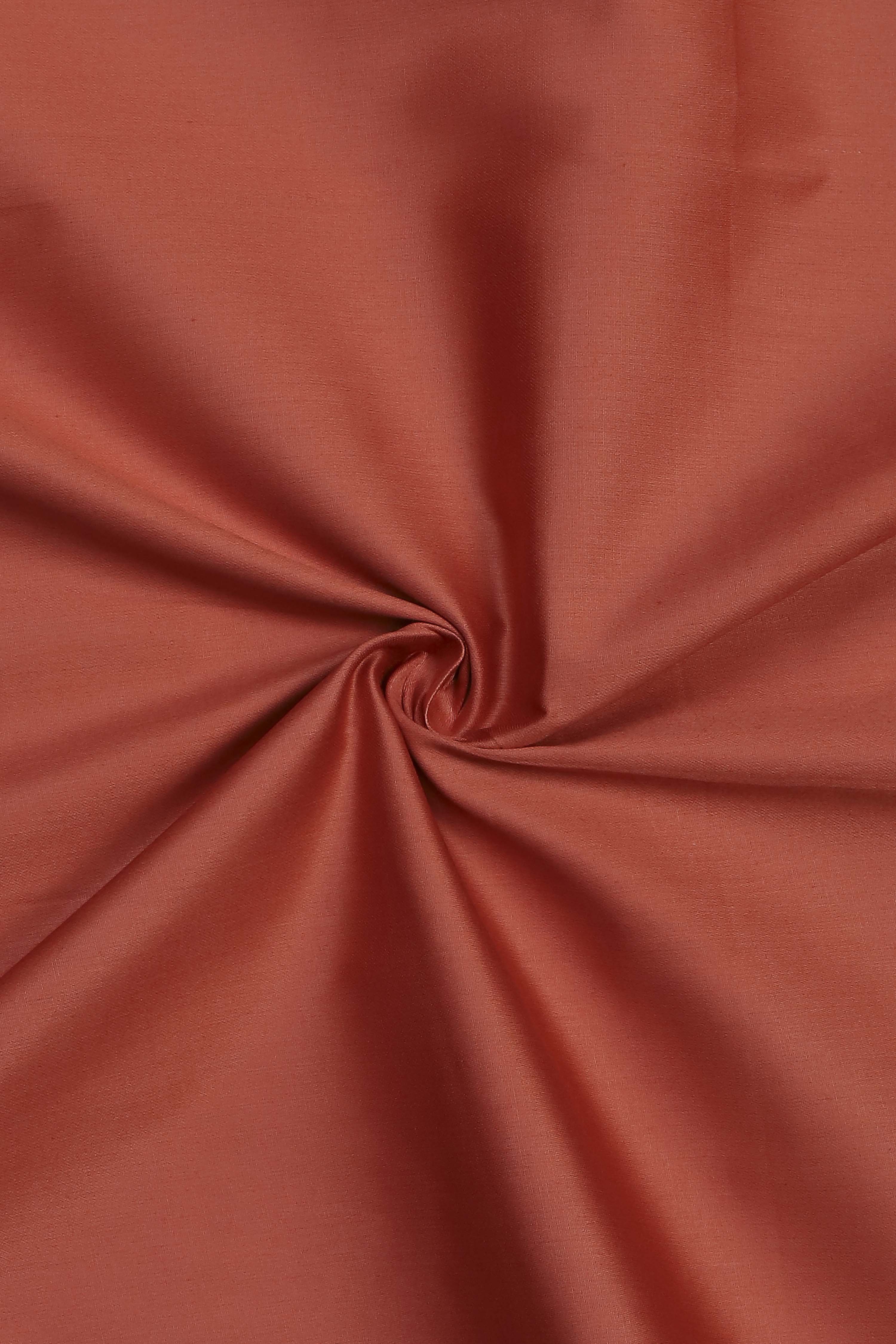 Rust Cotton Jamdani Unstitched Suit Set image number 2