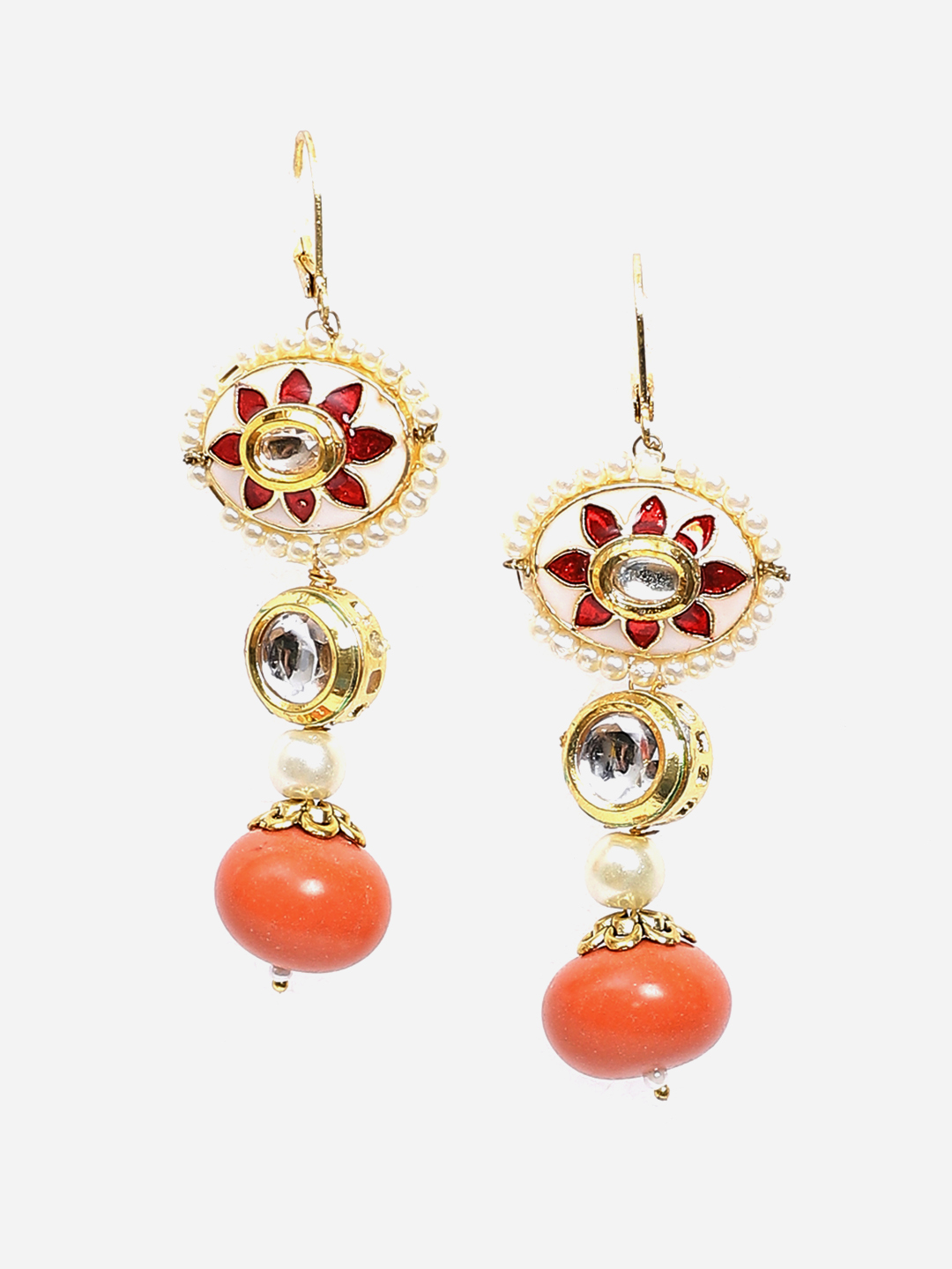 Red And Coral Earrings image number 2