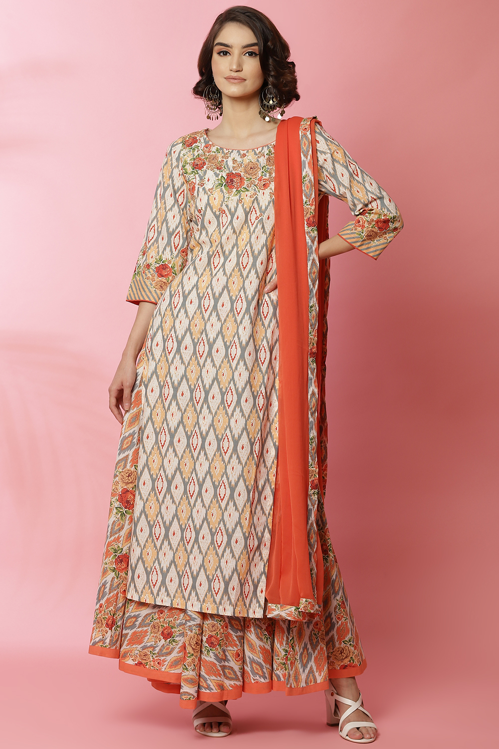 Biba skirt and kurta set on sale
