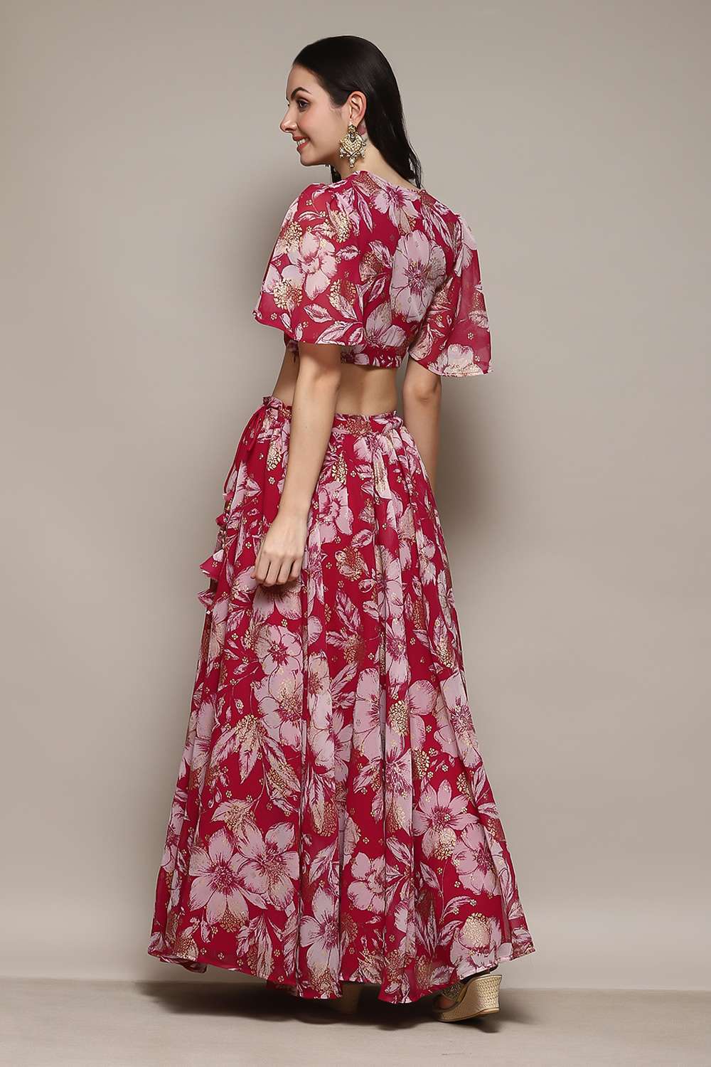 Yellow Polyester Straight Printed 2 Piece Set image number 4