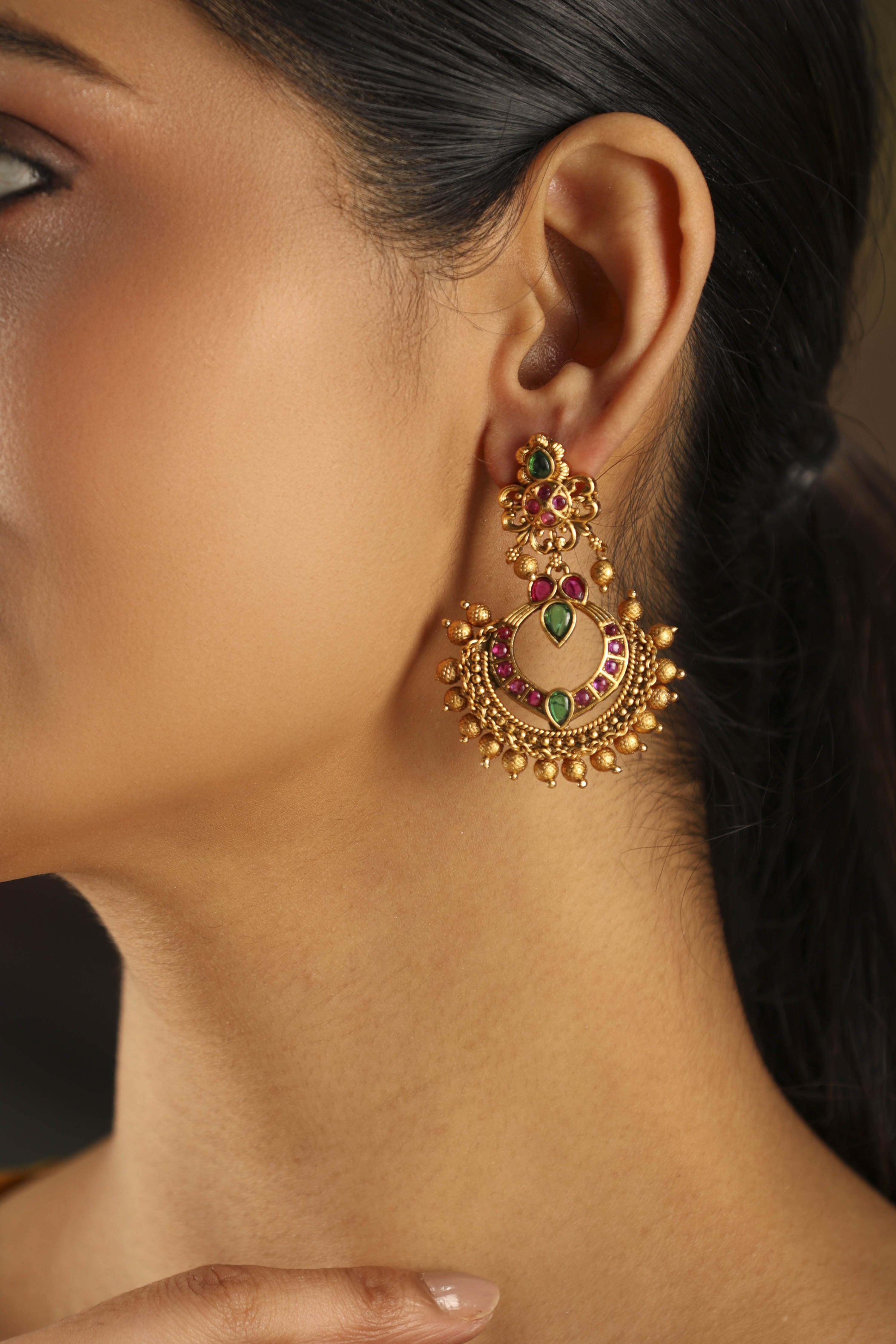 Multicolour Textured Earrings image number 5