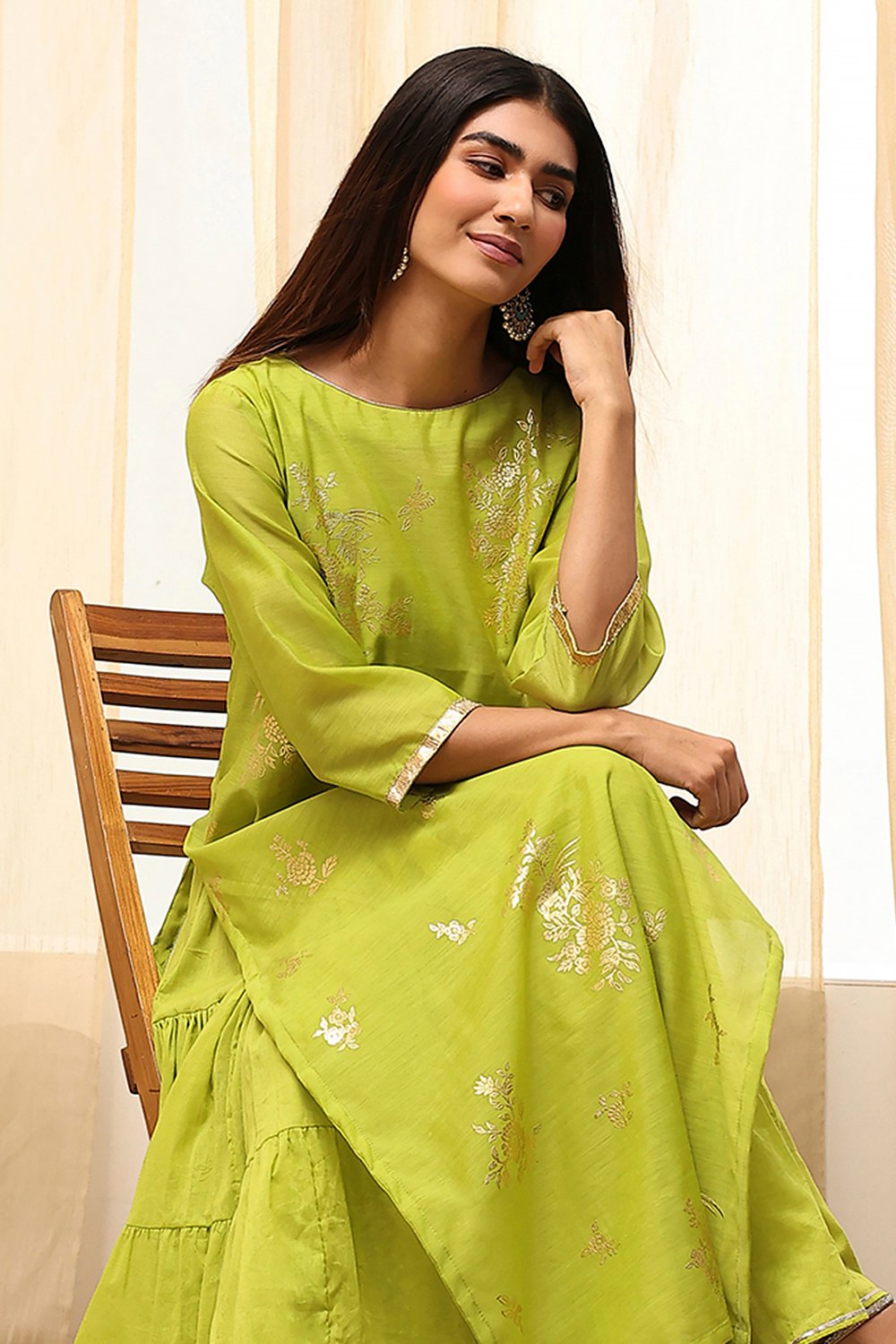 Black Poly Chanderi  Dress image number 0