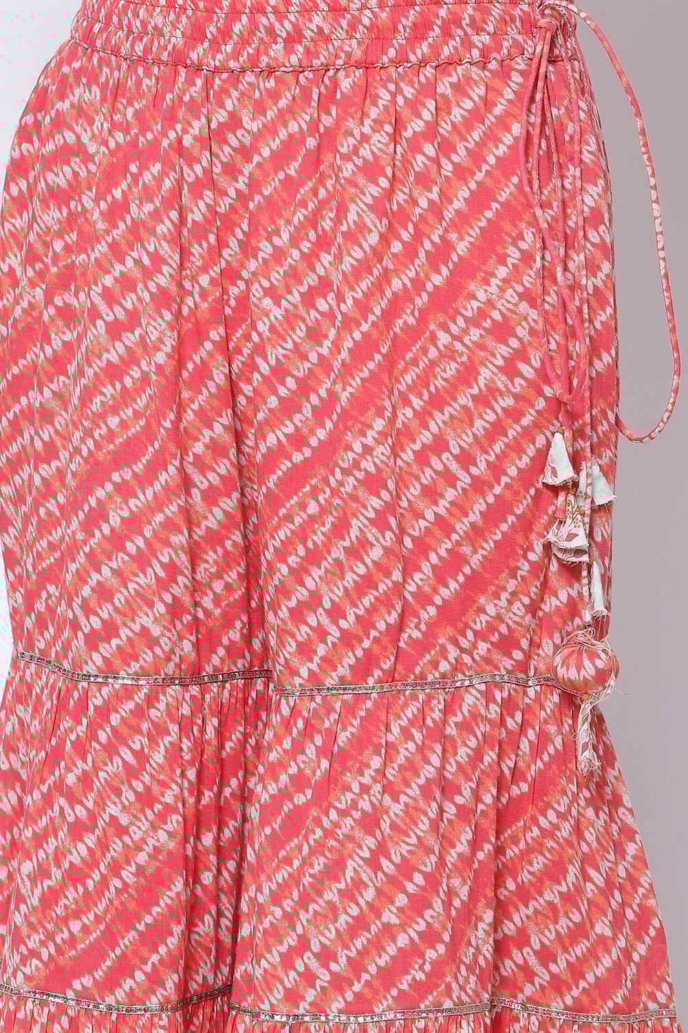 Aqua Coral Flared Kurta Garara Suit Set image number 2