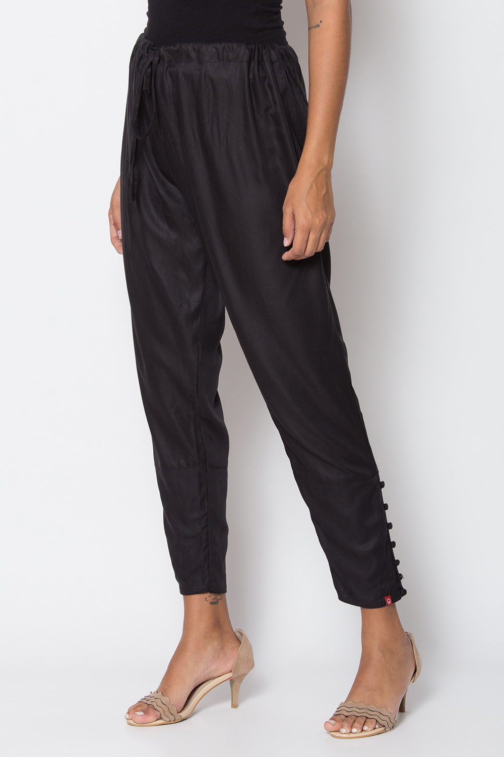 Black Rayon Pants image number 3