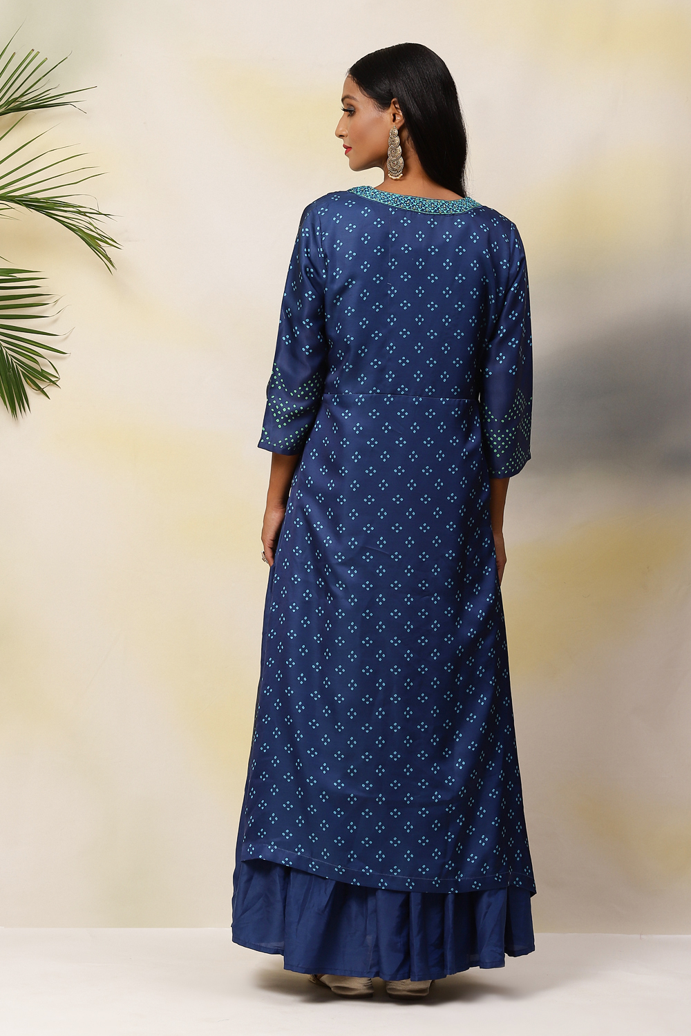 Blue Straight Modal Printed Kurta image number 6