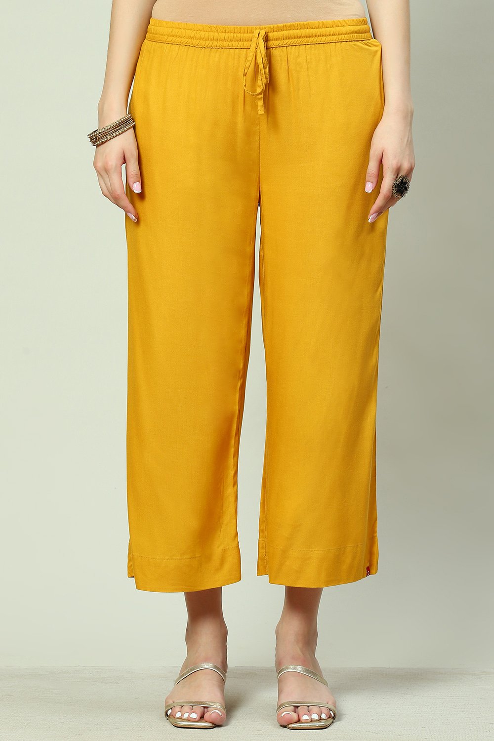 Mustard Rayon Palazzo image number 0