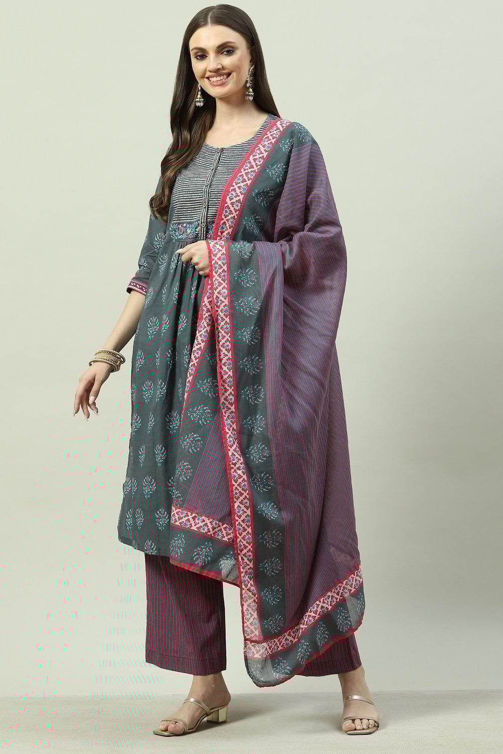 Cotton palazzo deals suit set