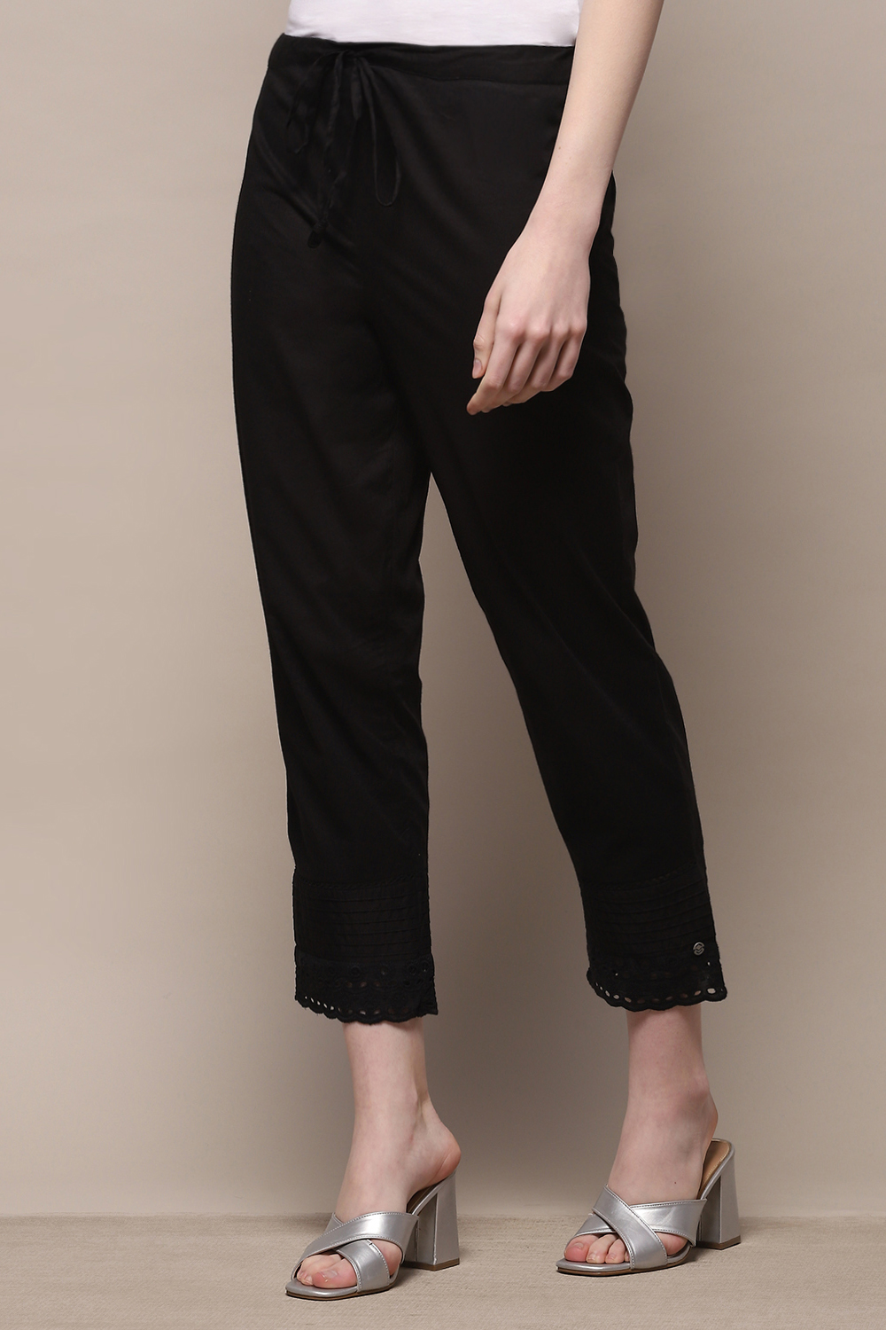 Black Cotton Pant image number 2