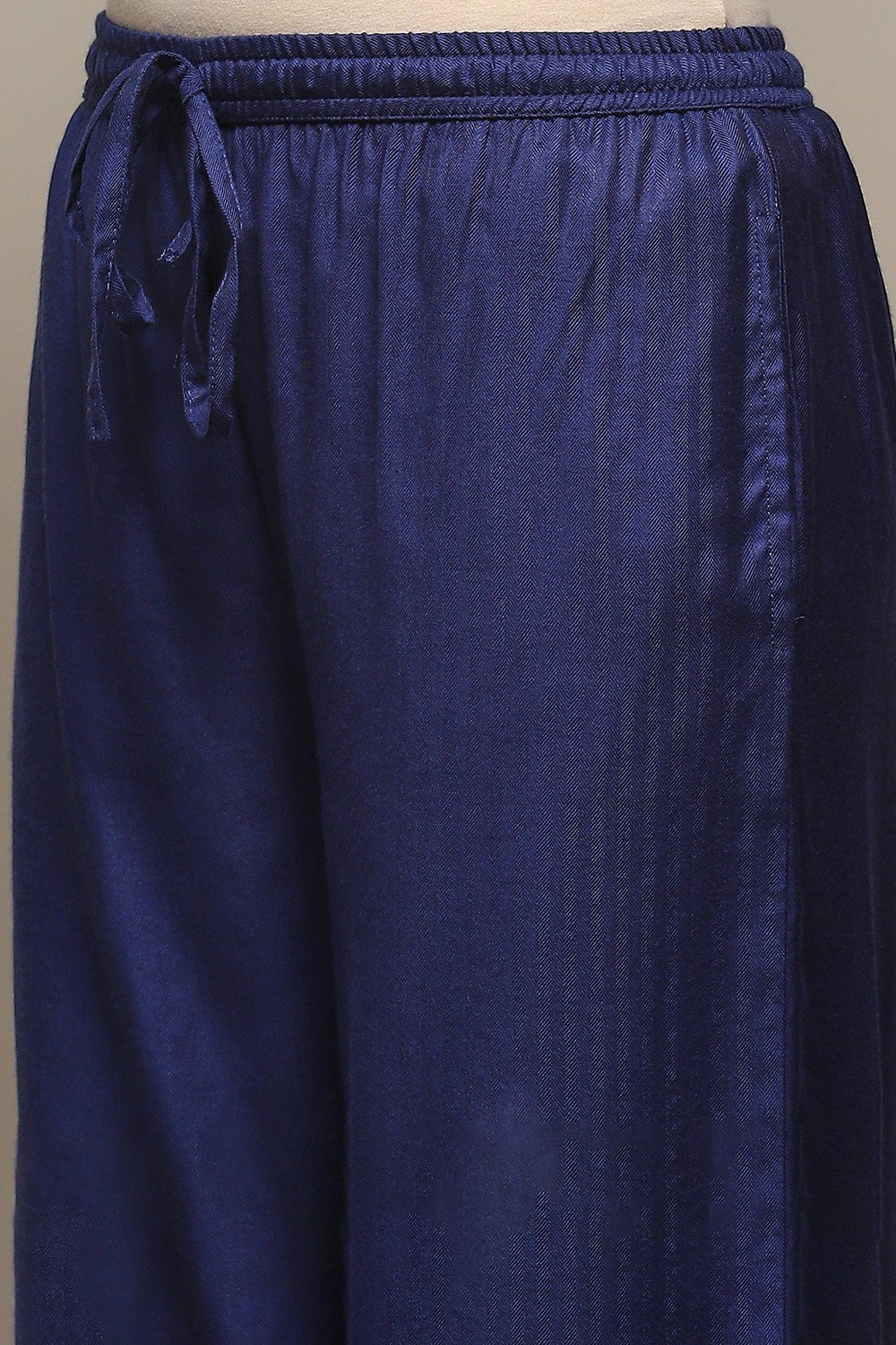 Ink Blue Viscose Blend Palazzos image number 1