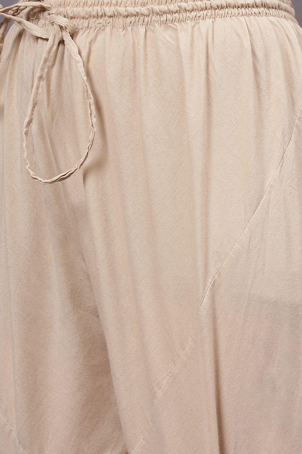 Rohit Bal Beige Silk & Cotton Flared Kurta Suit Set image number 2