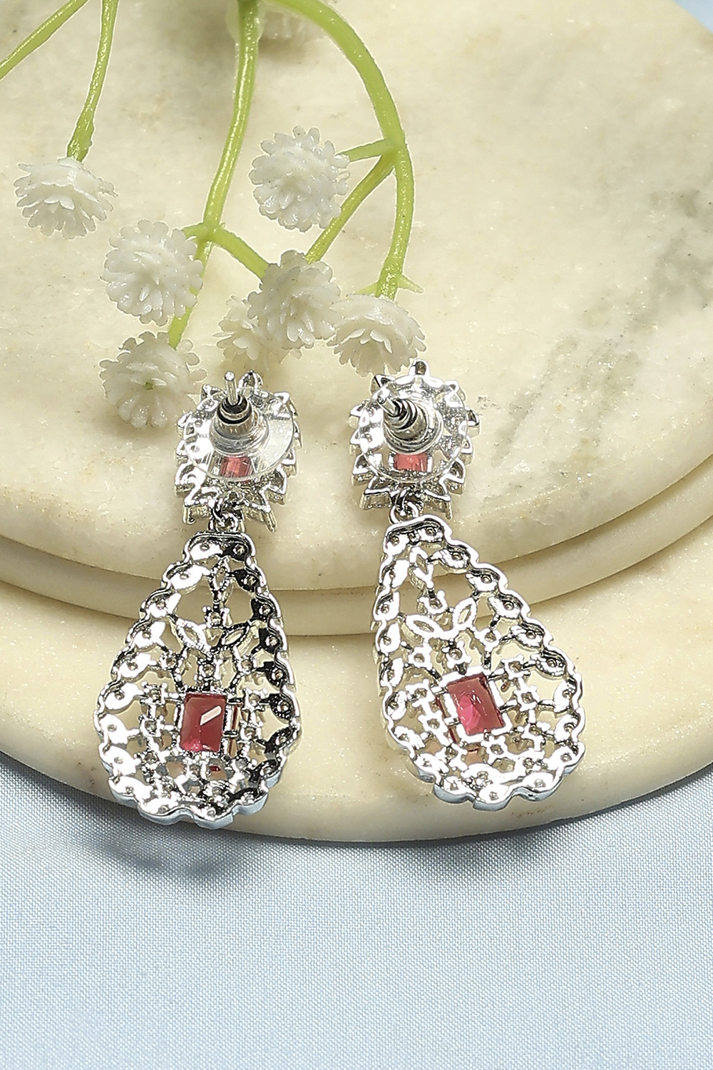 Red Alloy Drop & Danglers image number 2