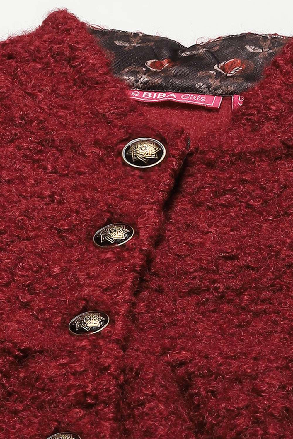 Brown & Red Acrylic Jacket image number 1