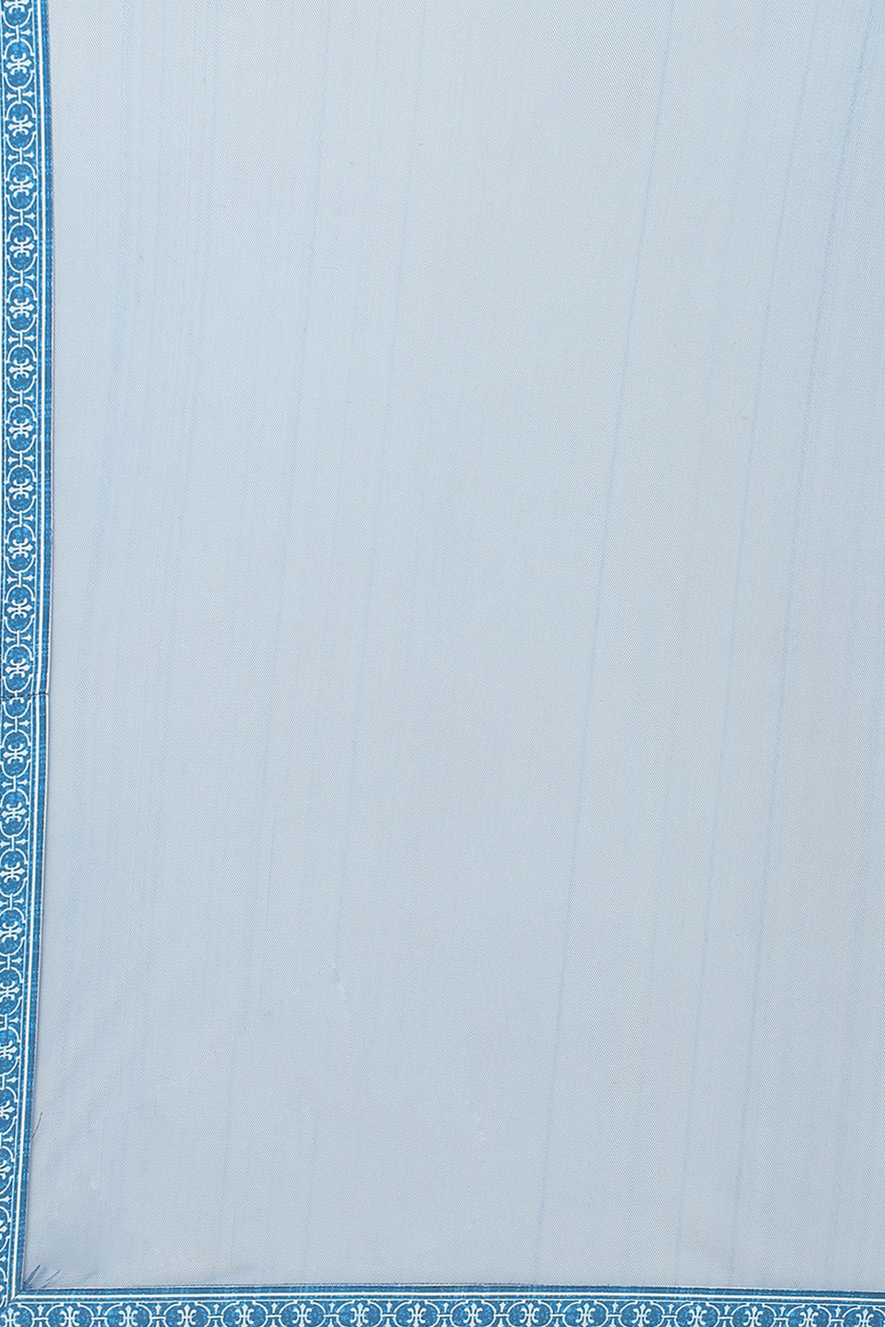 White Blue Cotton Anarkali Kurta Churidar Suit Set image number 2