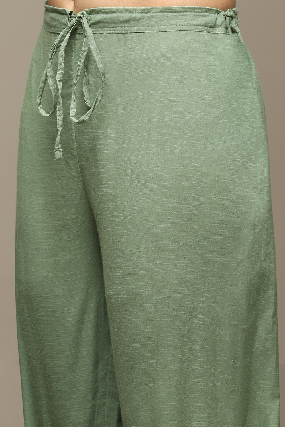 Green Modal Anarkali Kurta Palazzo Suit Set image number 2