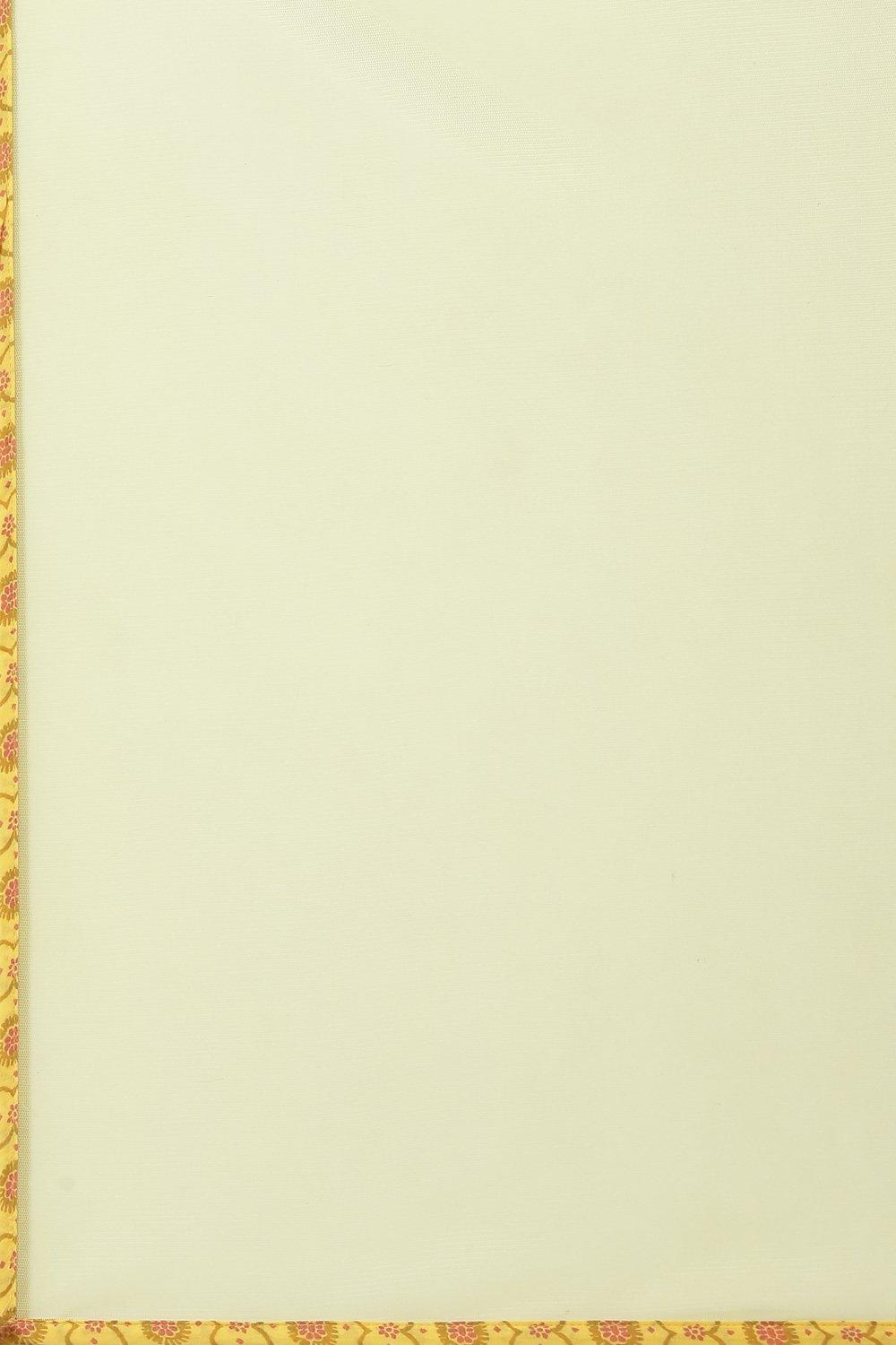 Yellow Solid Kalidar Kurta Regular Pants Suit Set image number 3