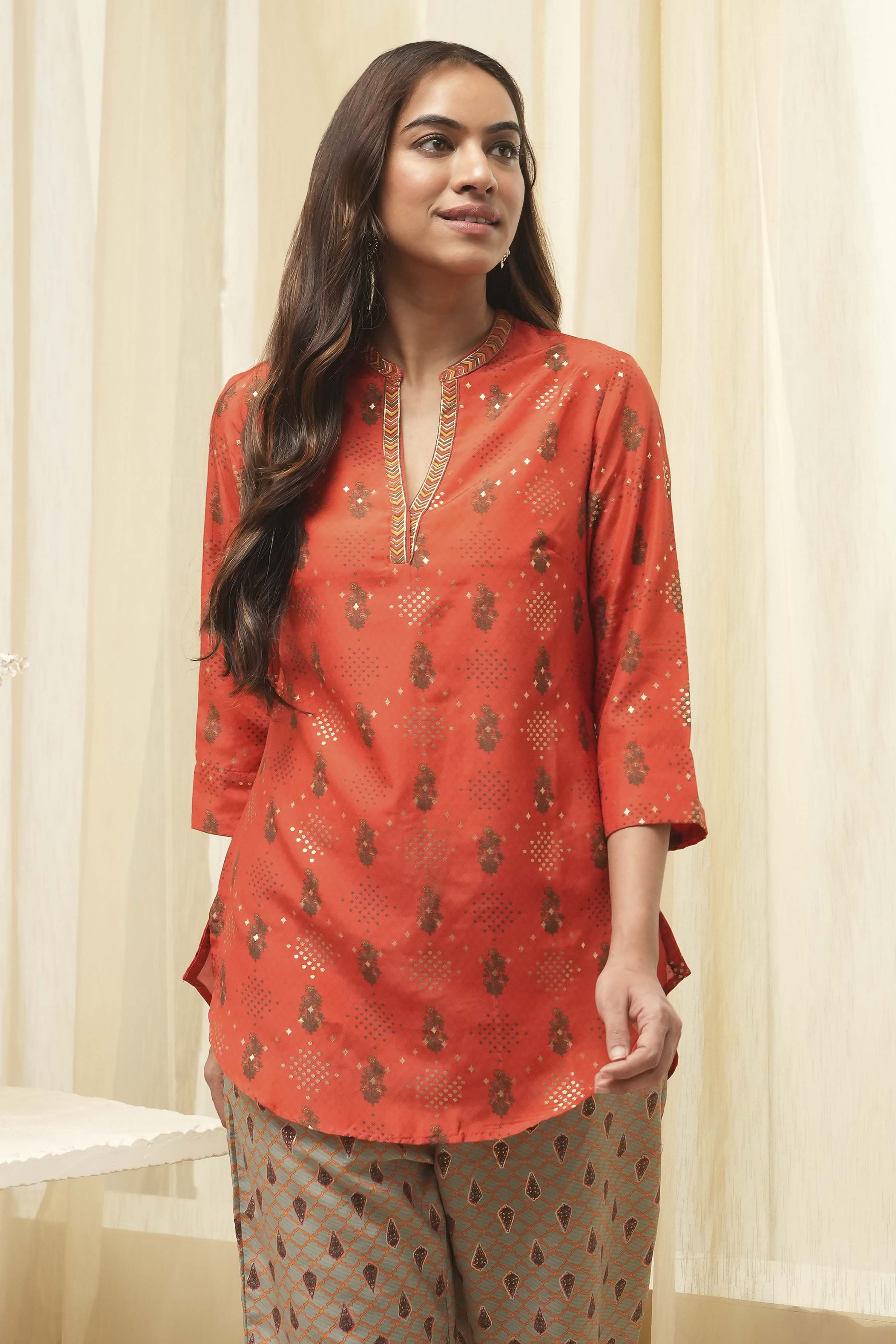 Yellow Art Silk Straight 2 Piece Set image number 6