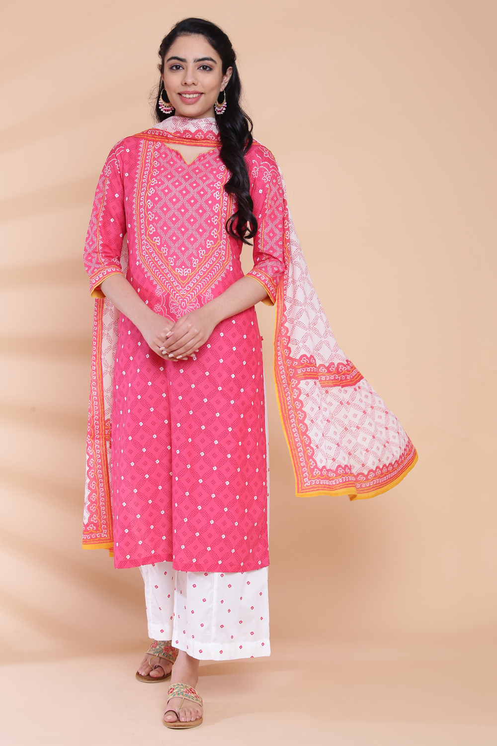 Black Cotton Straight Kurta Flared Palazzo Suit Set image number 6