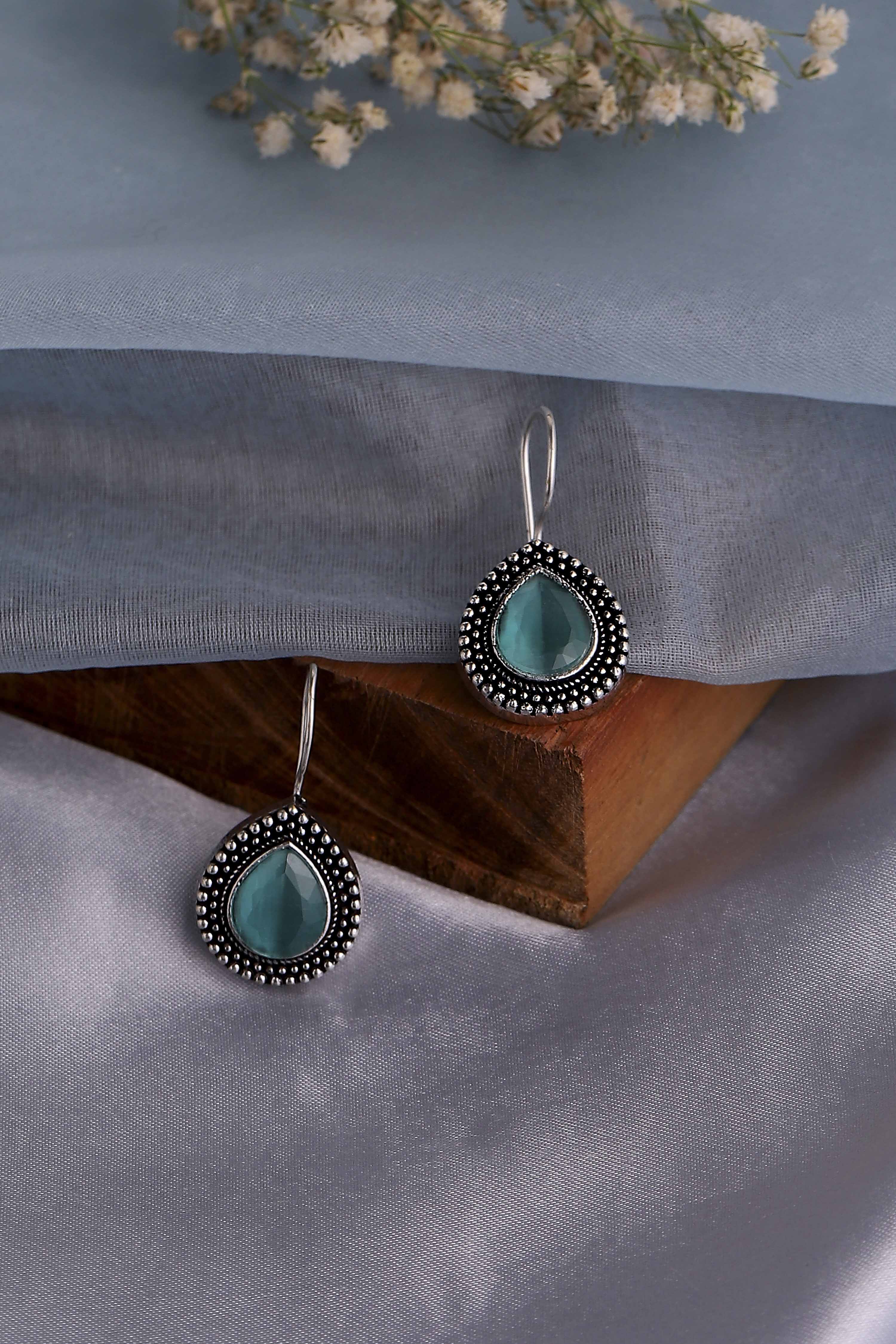 Mint Green Brass Drop & Danglers image number 0