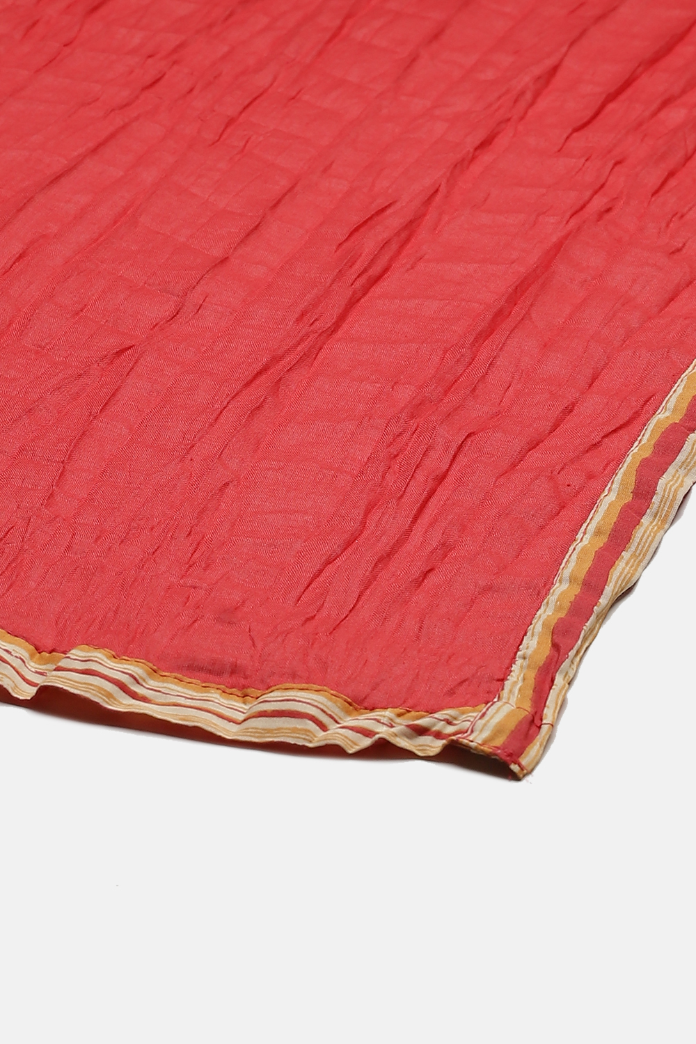 Red Cotton Straight Kurta Palazzo Suit Set image number 3