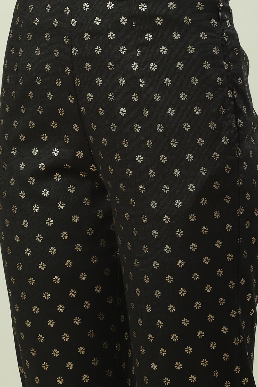 Black Viscose Narrow Pants image number 1