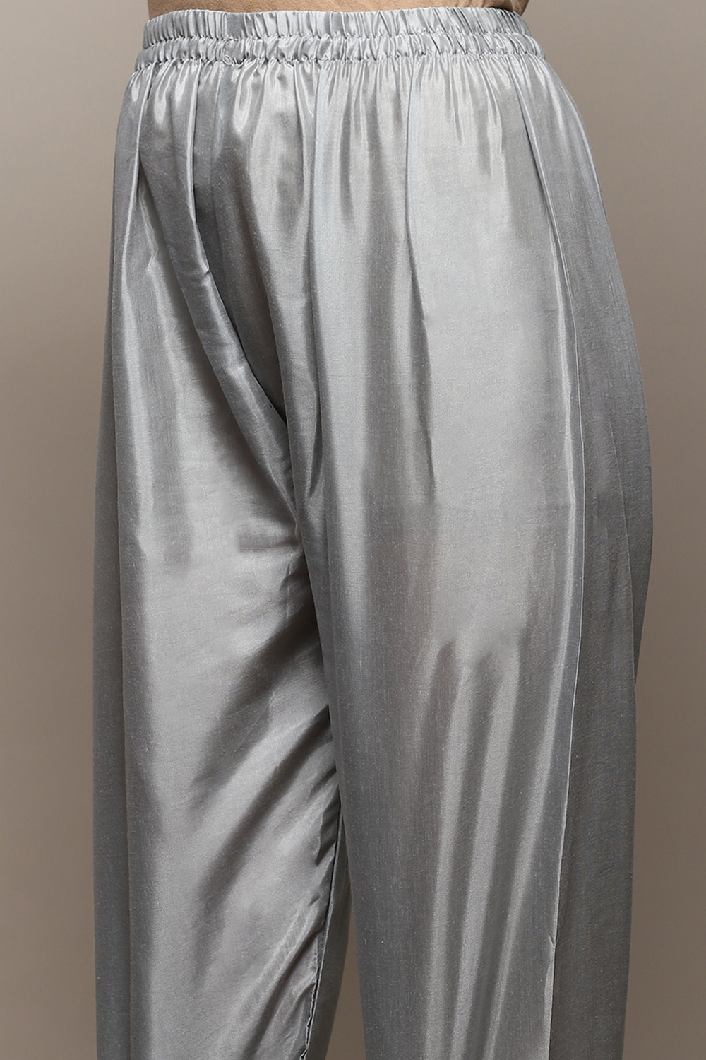 Blue Silk Blend Unstitched Suit Set image number 3