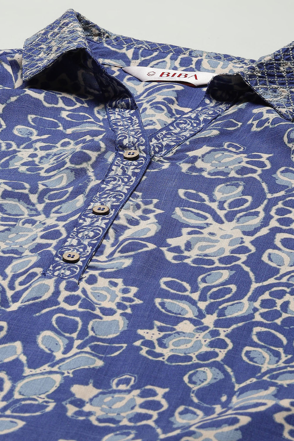 Blue Rayon Straight Kurti image number 1