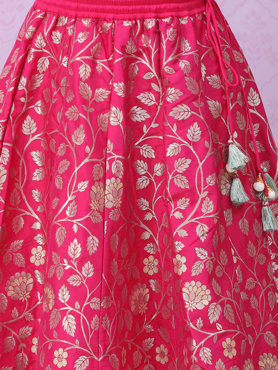 Ivory Silk Lehenga Set image number 2