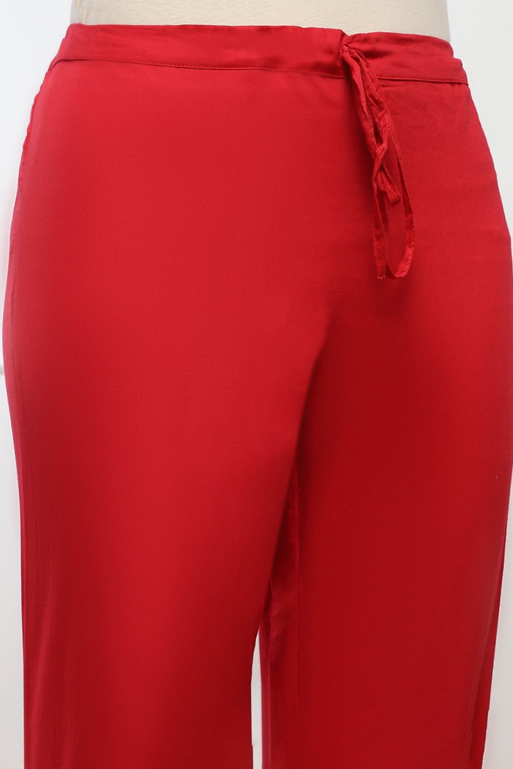 Off White Cotton Regular Pants image number 1