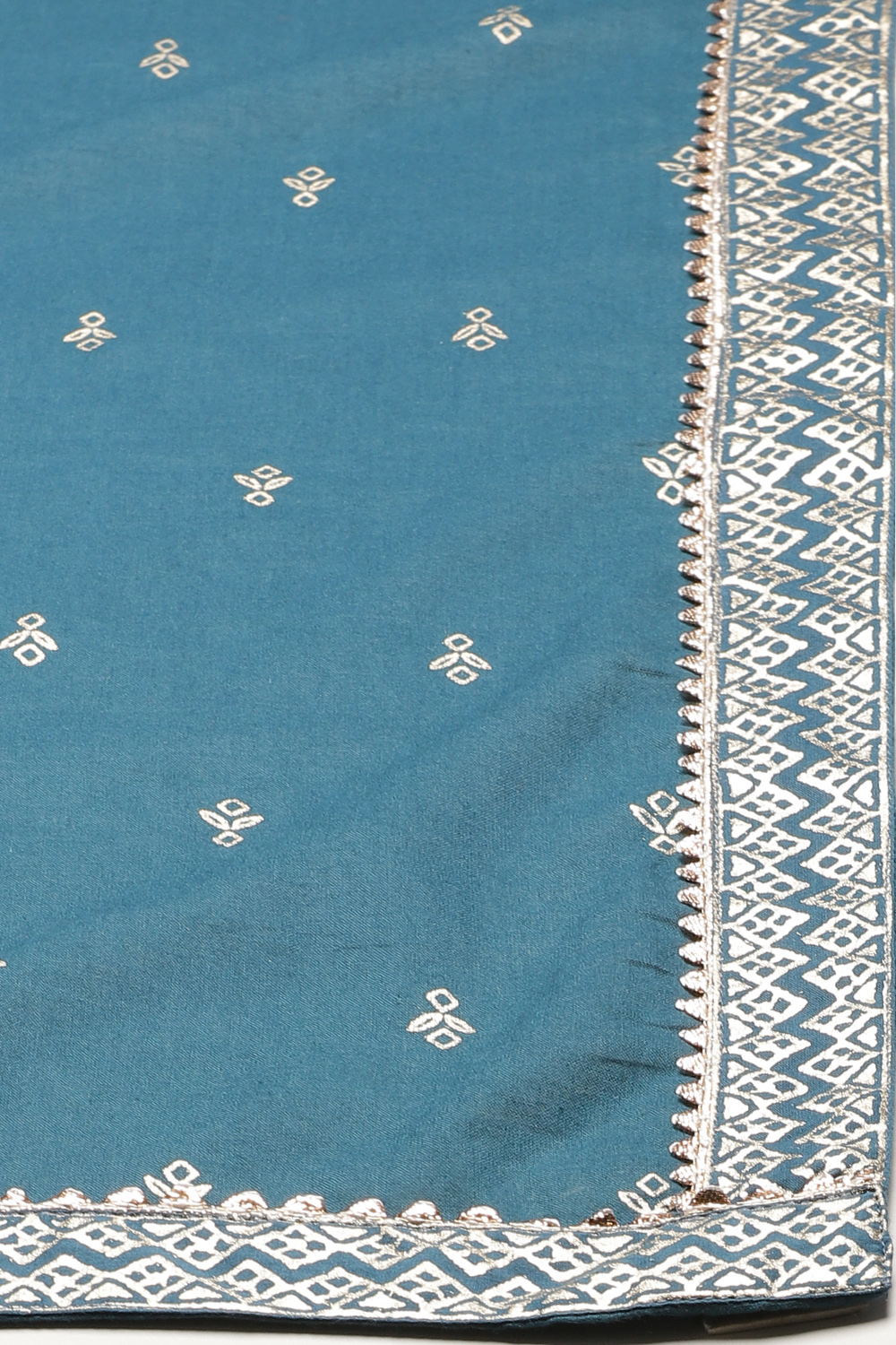 Wine Cotton Silk Flared Kurta Churidar Suit Set image number 2