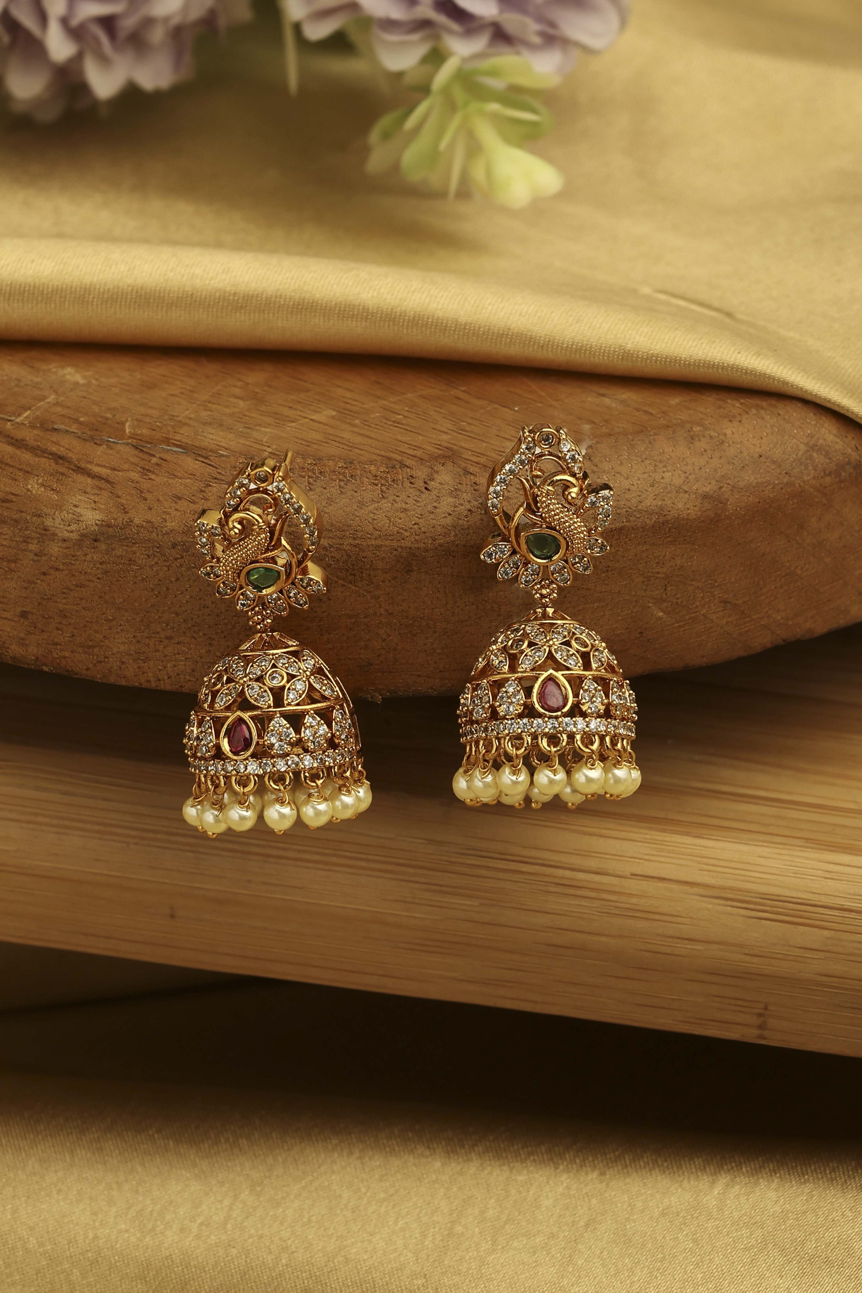 Multicolor Brass Jhumka image number 0