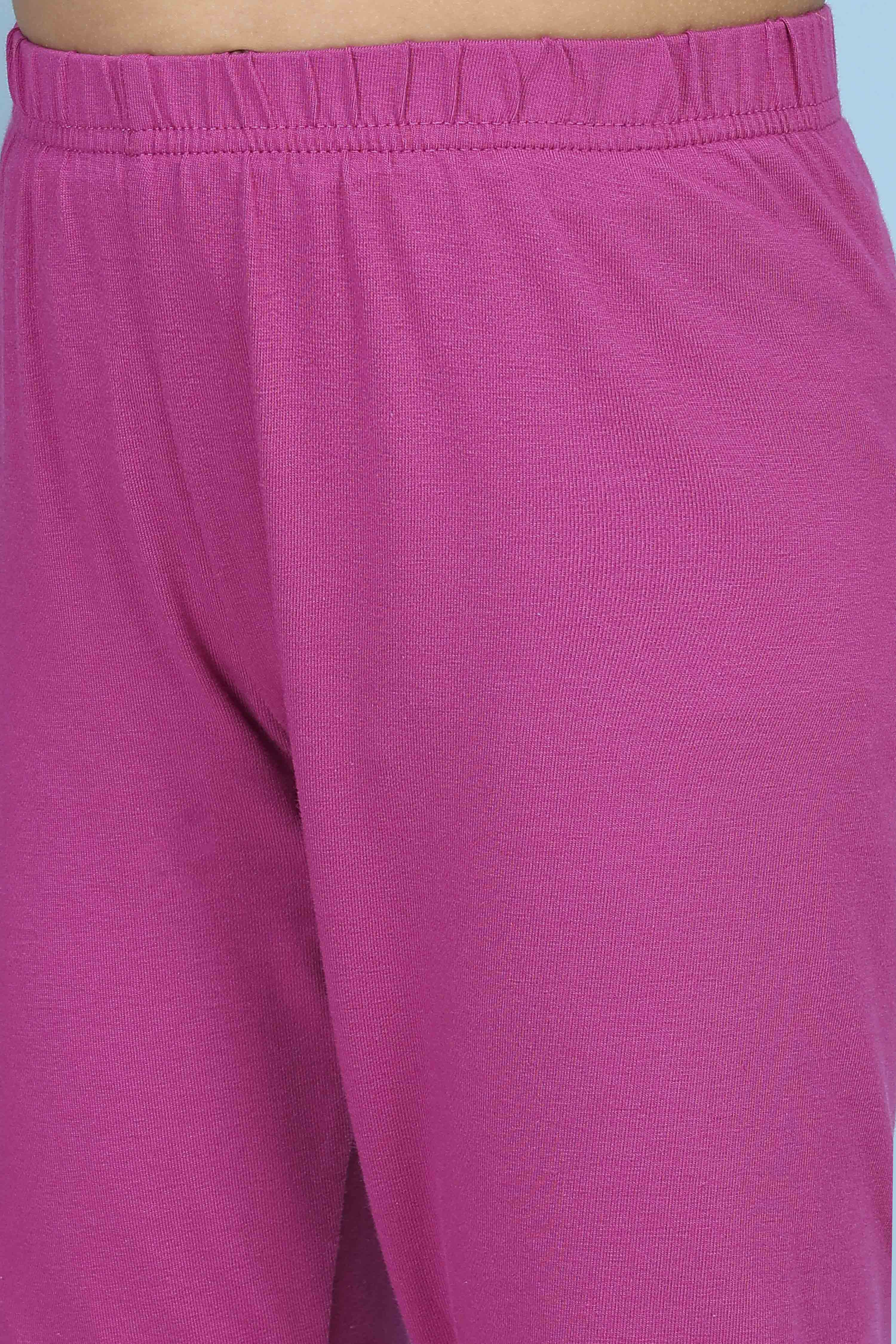 Pink Cotton Embroidered Anarkali Suit Set image number 2