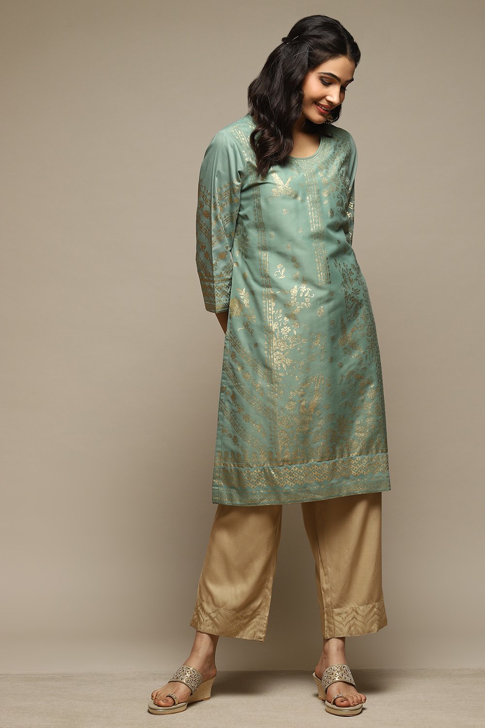 White Rayon Straight Palazzo image number 0