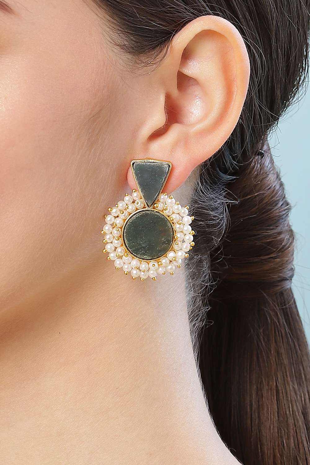 Dark Green Earrings