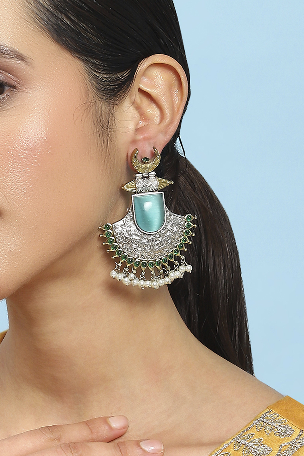 Blue Alloy Drop & Danglers image number 1