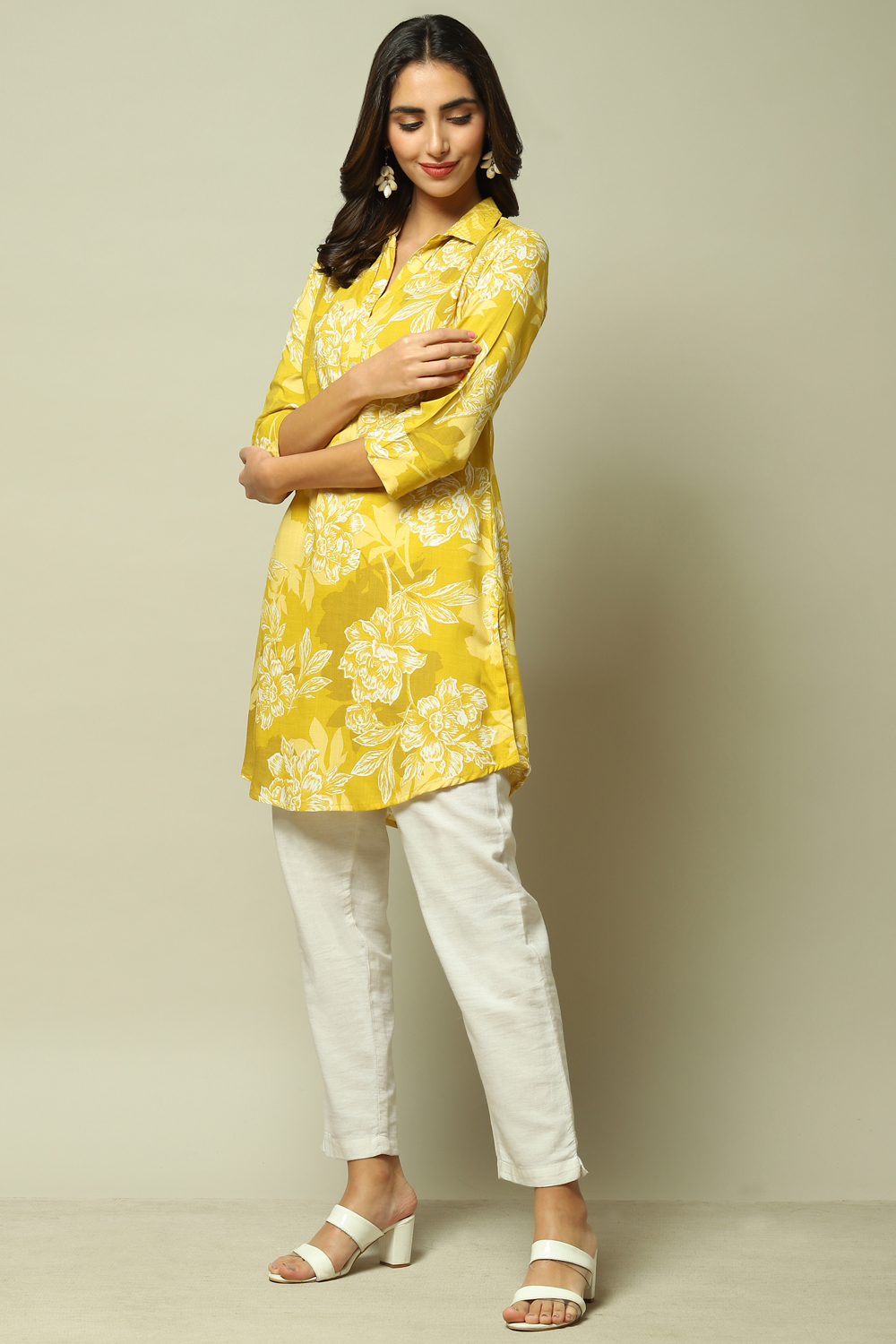 Olive LIVA Printed Shirt image number 6