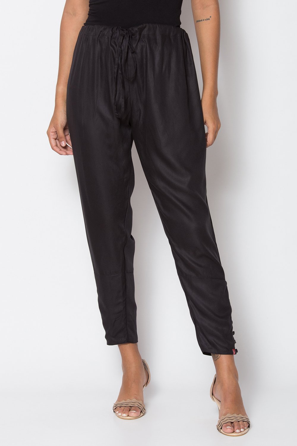 Black Rayon Pants image number 0