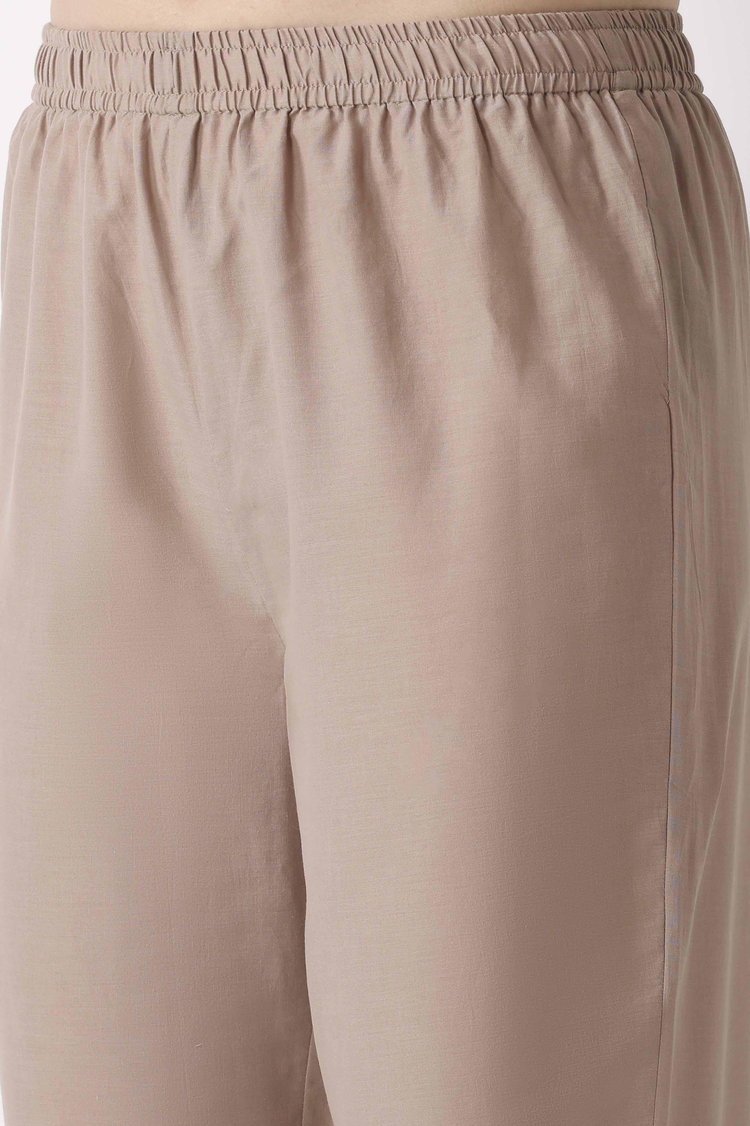 Nude Cotton Comfort Pants image number 1