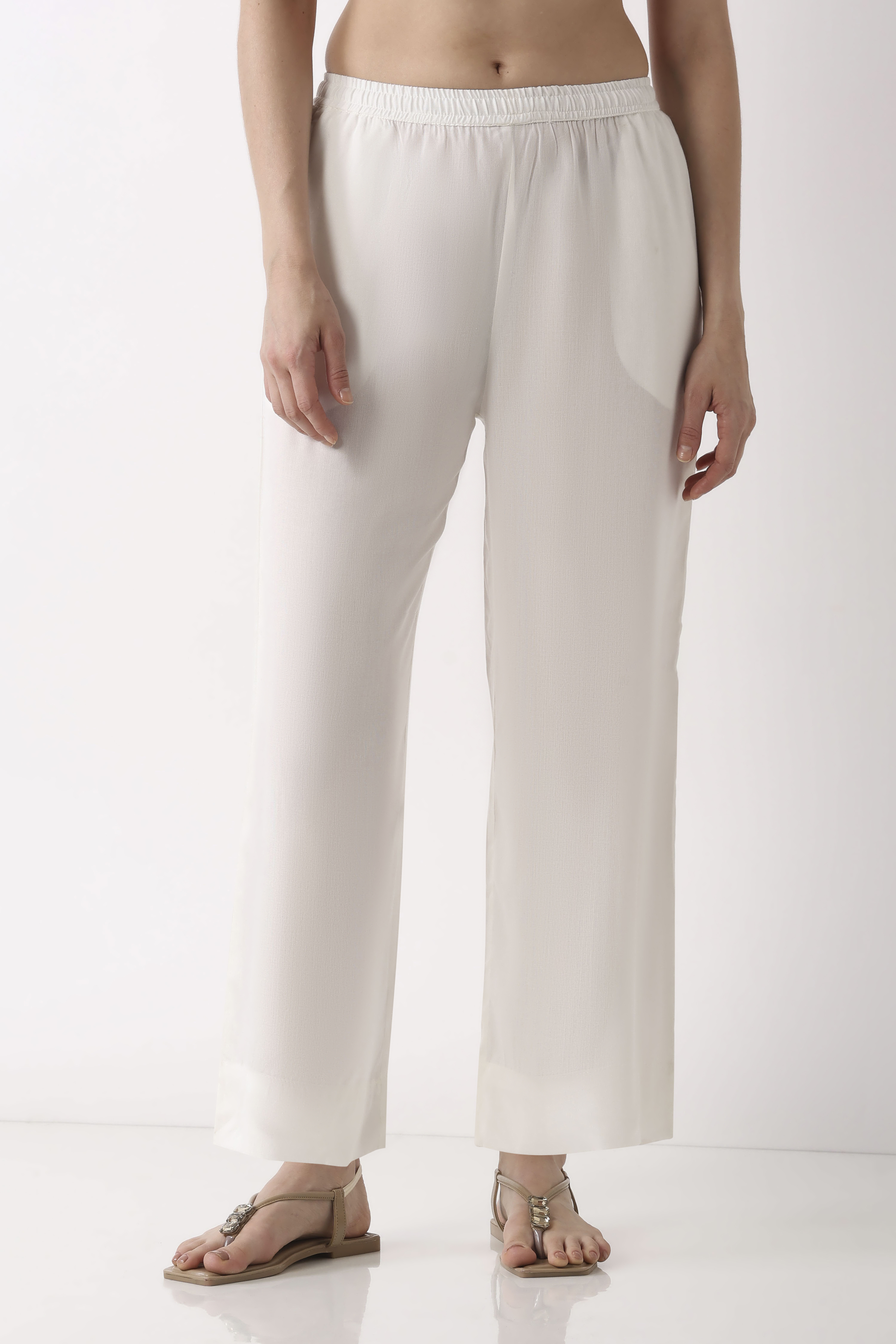 Black Rayon Palazzo image number 4