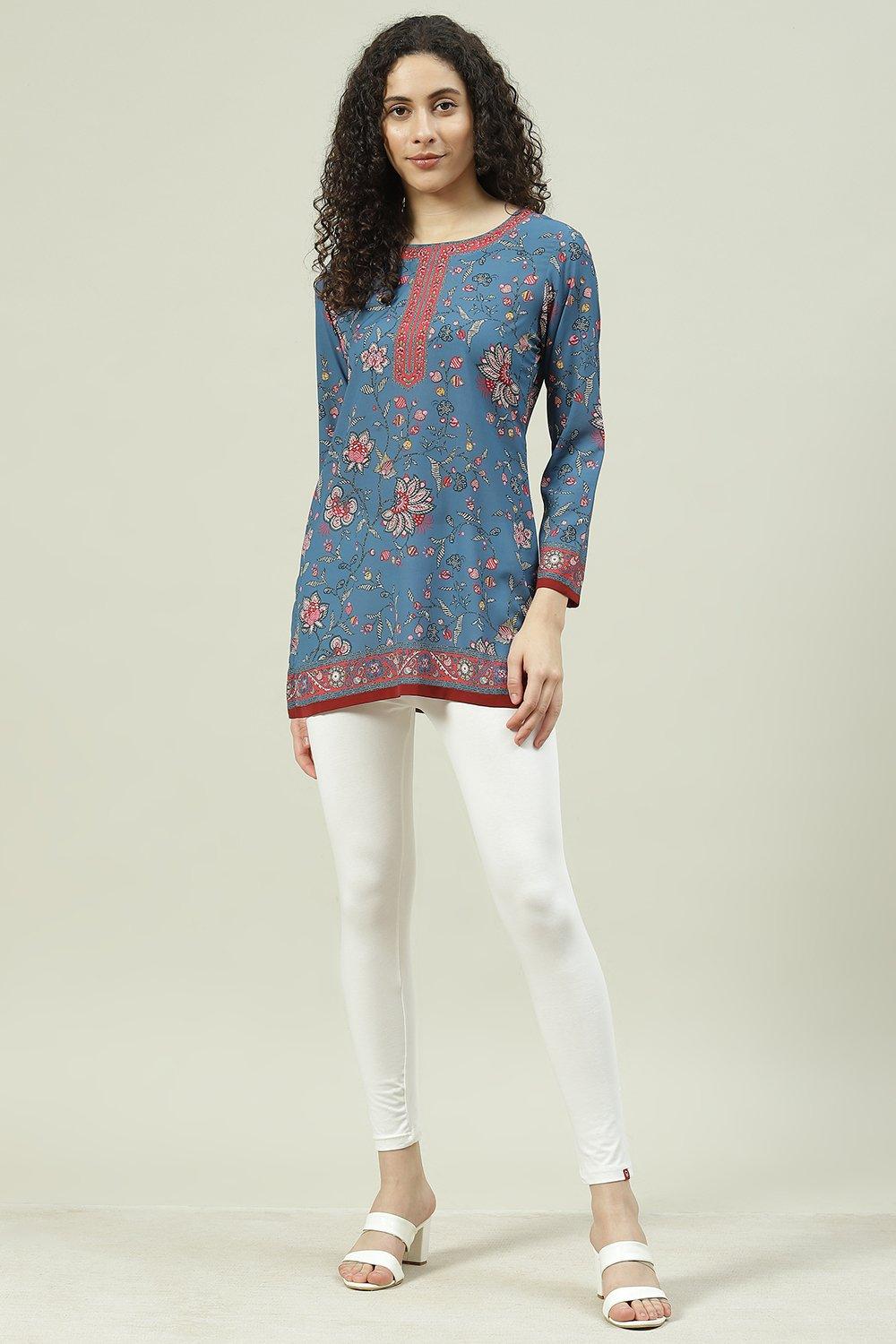 Black Cotton Blend Solid Leggings image number 5