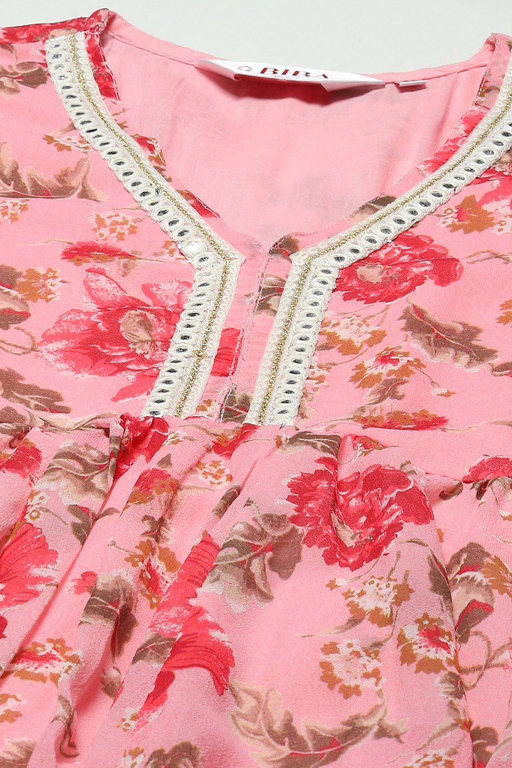 Pink Polyester A-Line Suit Set image number 1