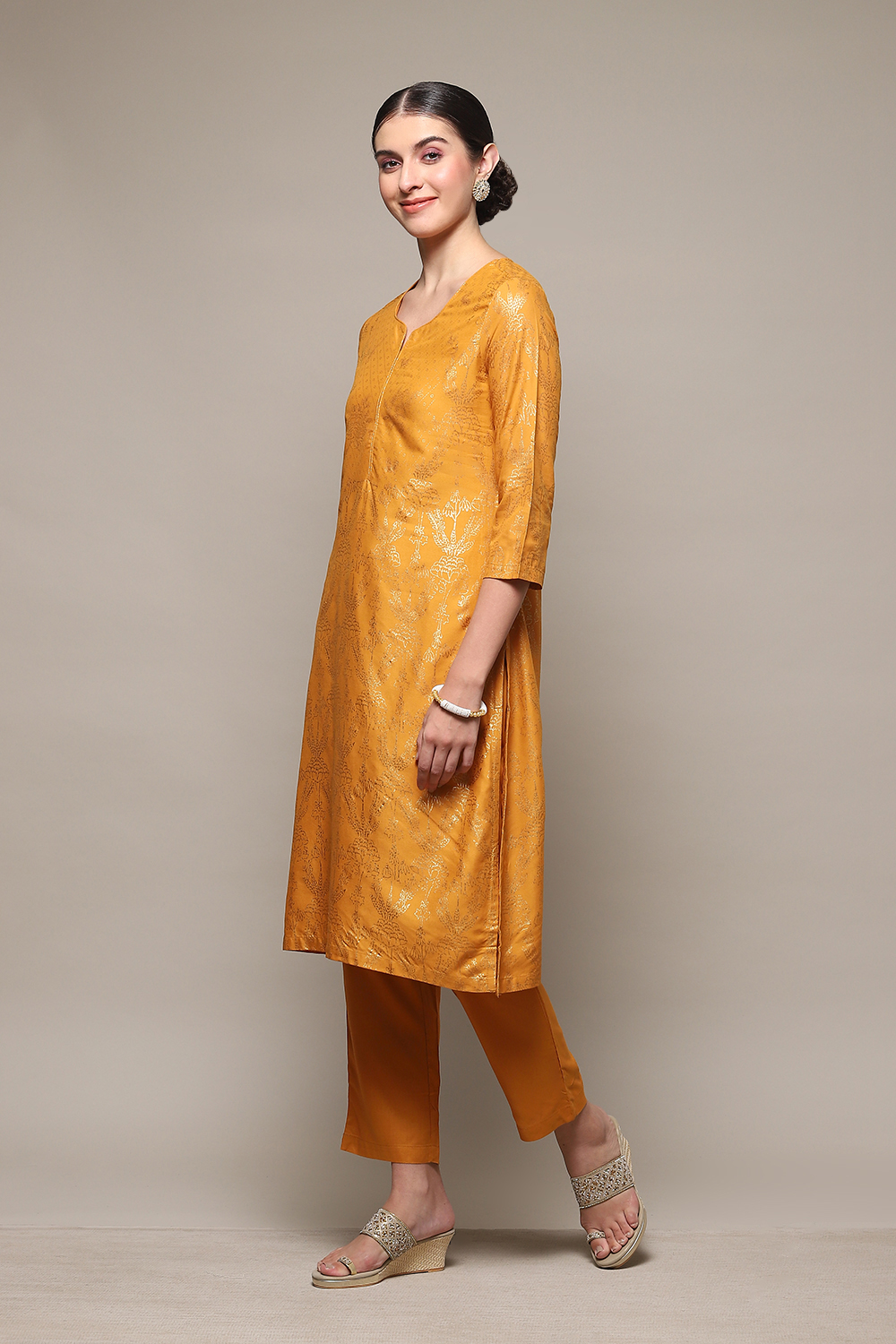 Blue Rayon Flared 2 Piece Set image number 3